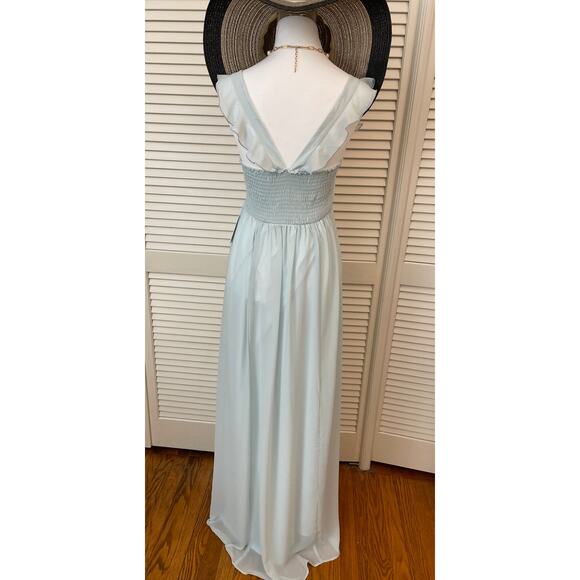 MUMU Light Blue Maxi Dress Size L NWT - Picture 2 of 9